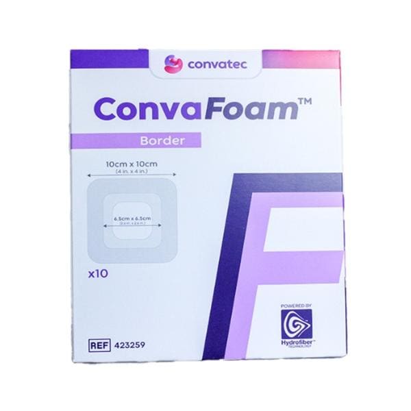 ConvaFoam Foam Border Dressing 4x4" Sterile Square Silicone Adhesive Tan Abs LF