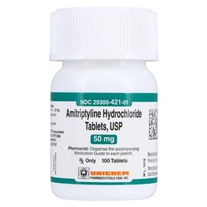Amitriptyline HCl Tablets 50mg Bottle 100/Bottle Each