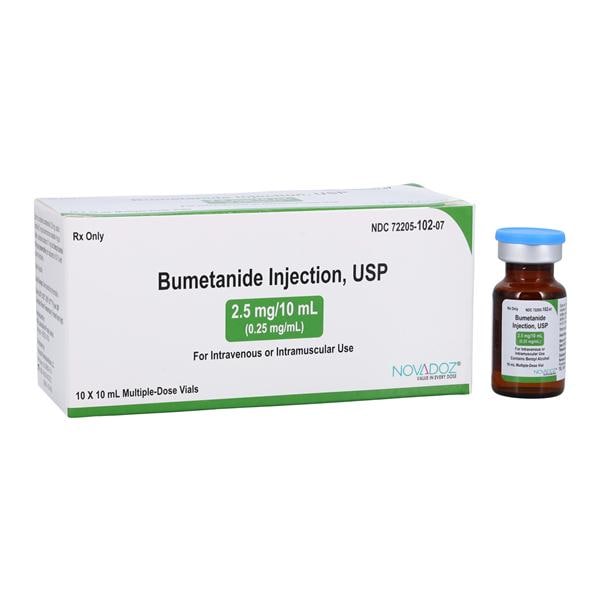 Bumetanide Injection 0.25mg/mL MDV 10mL 10/Package