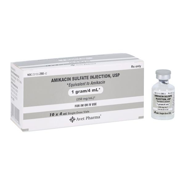 Amikacin Sulfate Injection 250mg/mL SDV 4mL 10/Package