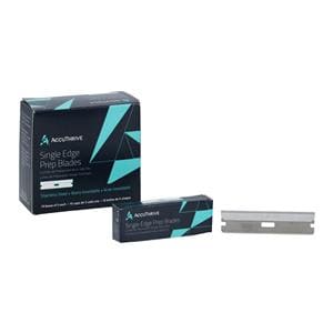 AccuThrive Stainless Steel Non-Sterile Surgical Prep Blade 0.009" Dsp 5x10/Ca