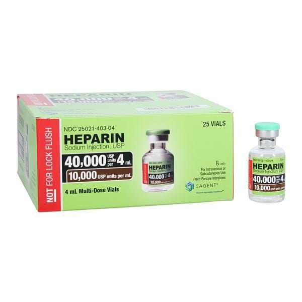 Heparin Sodium (Pork) Injection 10Mu/mL MDV 4mL 25/Package