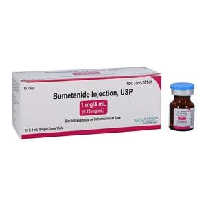 Bumetanide Injection 0.25mg/mL SDV 4mL 10/Package