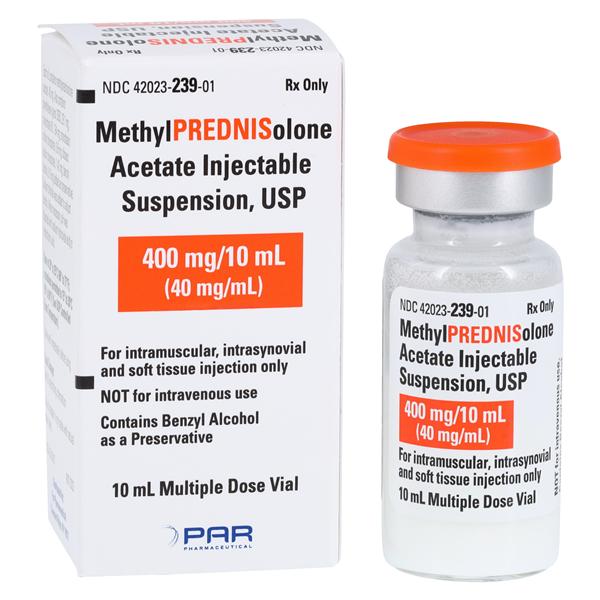 Methylprednisolone Acetate Injection 40mg/mL MDV 10mL/VL Each