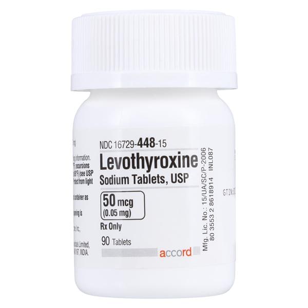 Levothyroxine Sodium Tablets 0.05mg Bottle 90/Bottle Each