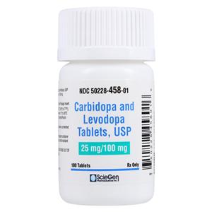 Carbidopa/Levodopa Tablets 25/100mg Bottle 100/Bottle Each