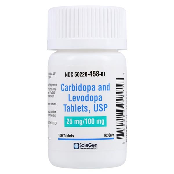 Carbidopa/Levodopa Tablets 25/100mg Bottle 100/Bottle Each