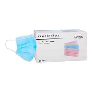 Mask ASTM Level 1 Blue Adult 50/Bx