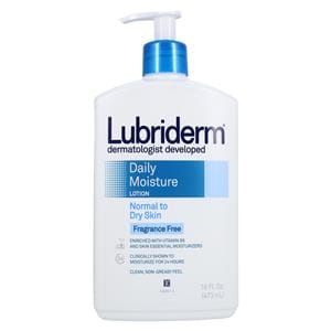 Lubriderm Daily Moisturizing Lotion 16oz Fragrance Free Bottle 3/Pk