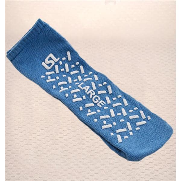 Patient Slippers Polyester / Spandex Blue Large 48 Pr/Ca