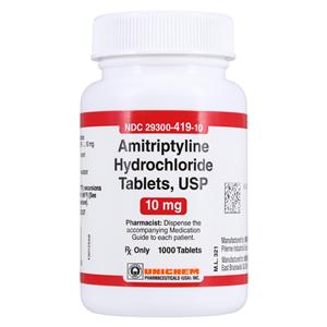 Amitriptyline HCl Tablets 10mg Bottle 1000/Bottle Each