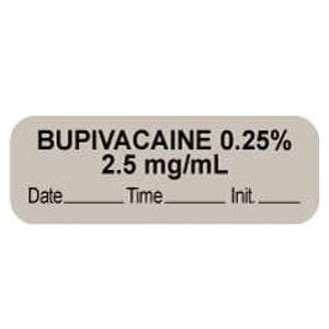 Anes Label DTI Bupivacaine .25% 2.5 Mg/ml 1RL/Bx Gry Ppr Dsp 1.5x.5 1000/Rl