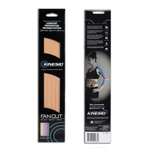 Kinesio Fan Cut Tape Cotton/Elastic 2x11.75" Assorted 10/CA