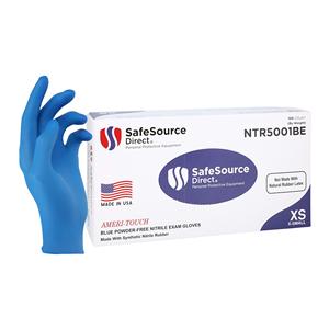 Powder Free Exam Gloves 2X-Large Blue _