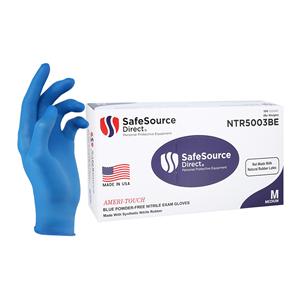 Powder Free Exam Gloves Medium Blue _