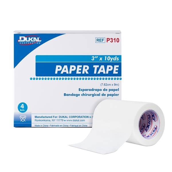 Medical Tape Paper 3"x10yd White Non-Sterile 48/Ca