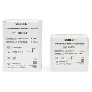iScreen DOA: Drugs of Abuse High Positive/ Negative Urine Controls For 2/Bx