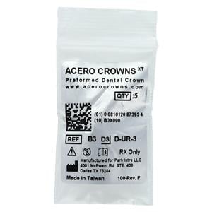 ACERO Crowns 3 1st Primary Upper Right Molar 5/Pk 5/Pk