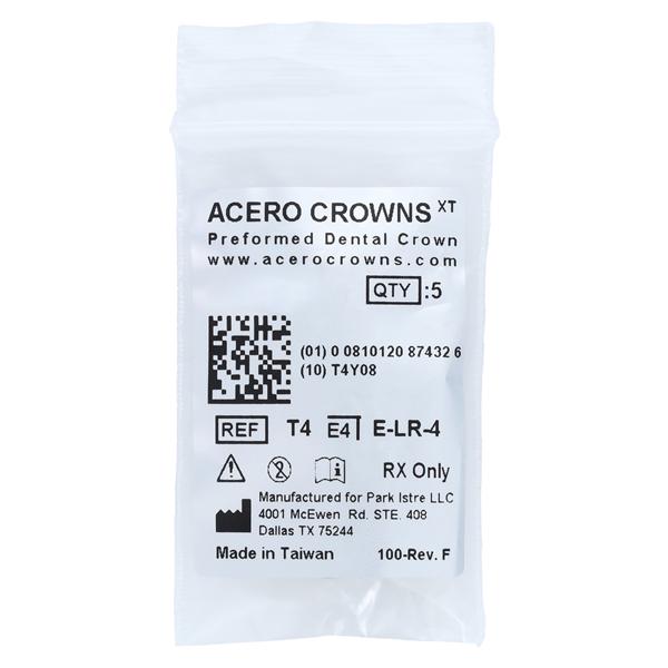 ACERO Crowns Size 4 2nd Primary Lower Right Molar 5/Pk 5/Pk