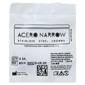 ACERO Crowns 3 1st Primary Upper Right Molar 5/Pk 5/Pk