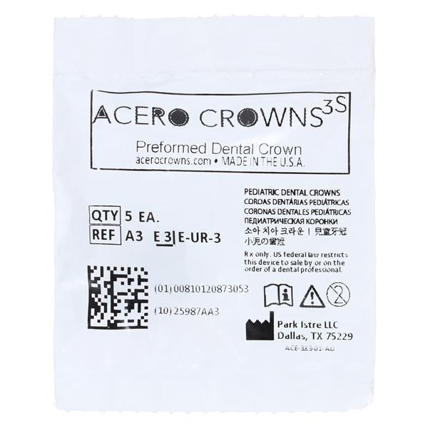 ACERO Crowns 2 2nd Primary Upper Right Molar 5/Pk 5/Pk