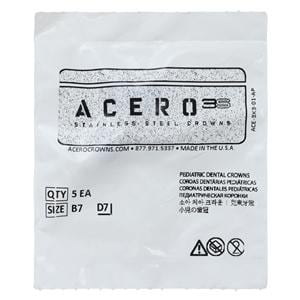 ACERO Crowns Size 7 1st Primary Upper Right Molar 5/Pk 5/Pk