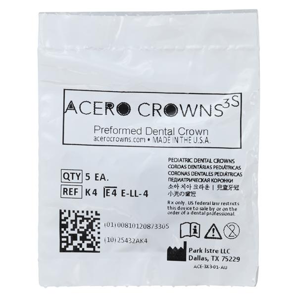 ACERO Crowns 4 2nd Primary Lower Left Molar 5/Pk 5/Pk