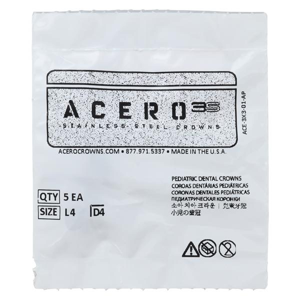 ACERO Crowns 4 1st Primary Lower Left Molar 5/Pk 5/Pk