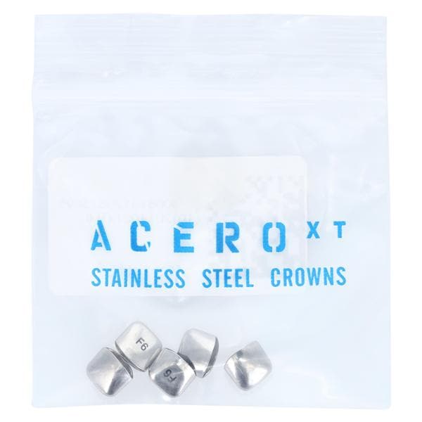 ACERO Crowns Size 6 Primary Upper Left Central 5/Pk 5/Pk