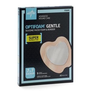 Optifoam Gentle Silicone Wound Dressing 7x7" 5 Layer Sterile Adhesive