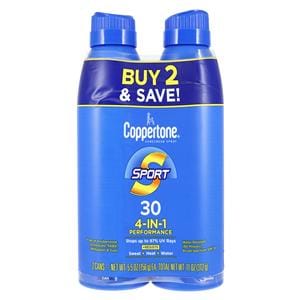 Coppertone Sport Sunscreen Spray 30 SPF 2/Pk