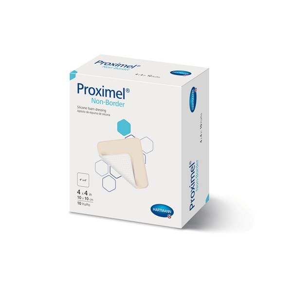 Proximel Foam/Silicone Foam Dressing 4x4" 3 Layer Sterile Square Adhesive Tan LF