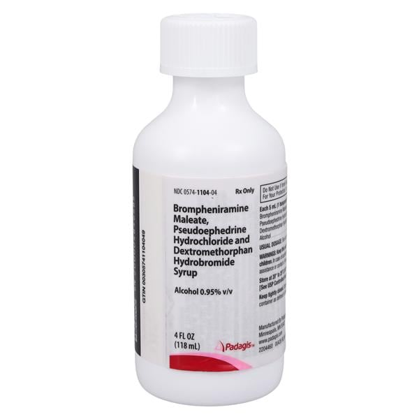 Bromphen/Pseudo/Dex Oral Elixir 2mg/30mg/10mg/5mL Bottle 4oz Each