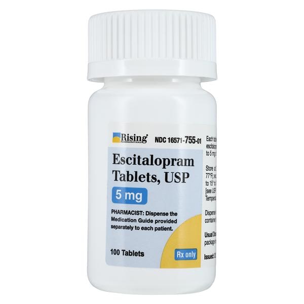 Escitalopram Oxalate Tablets 5mg Bottle 100/Bottle Each