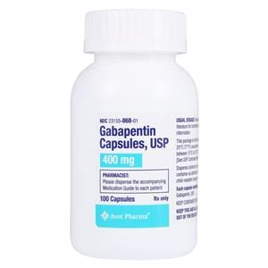 Gabapentin Capsules 400mg Bottle 100/Bottle Each
