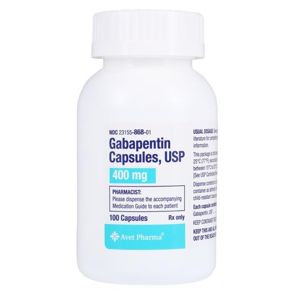 Gabapentin Capsules 400mg Bottle 100/Bottle Each