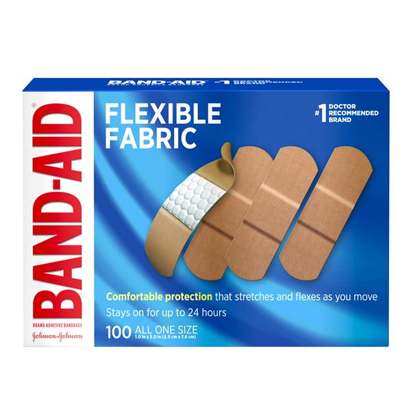 Band-Aid Adhesive Bandage Fabric 1x3" Tan Sterile 100/BX