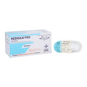 Redisilk Suture 3-0 18" Nylon YFS-2 Black 12/Bx