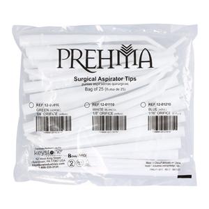 Surgical Aspirator Tip White 1/8 in 25/Bg
