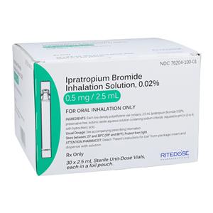 Ipratropium Bromide Inhalation Solution 0.02% Pack 2.5mL 30/Package