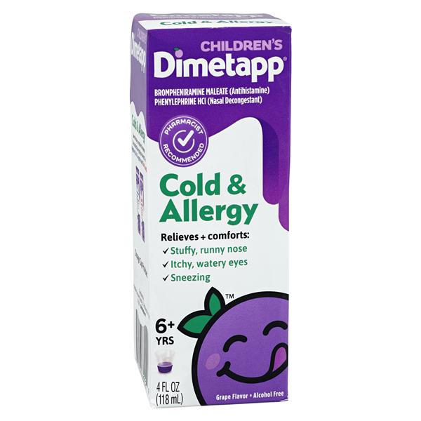 Dimetapp Children 6+ Cold/Allergy Oral Liquid Grape Bottle 4oz/Bt