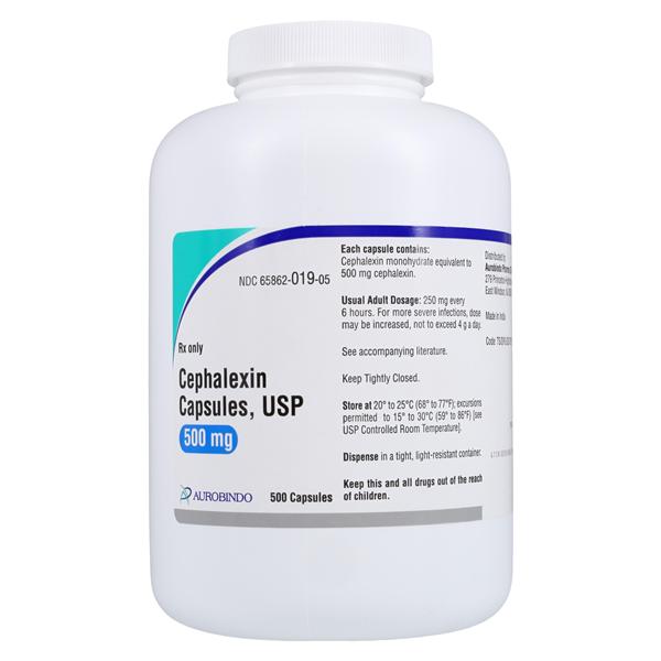 Cephalexin Capsules 500mg Bottle 500/Bottle Each