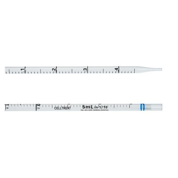 Serological Pipet Polystyrene 5mL Clear Sterile 200/Case