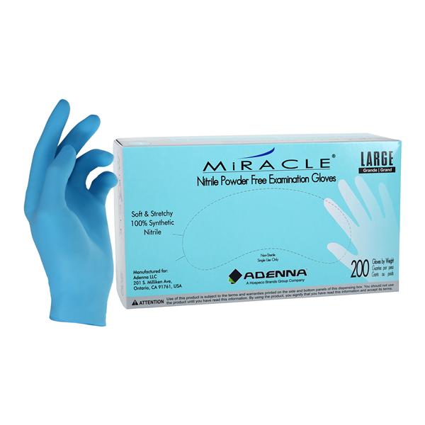Miracle Nitrile Exam Gloves Large Non-Sterile