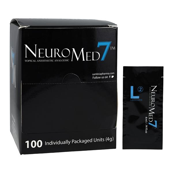 Neuromed7 Anesthetic Topical Cream 4% 4mL Individual Packet 100/Bx