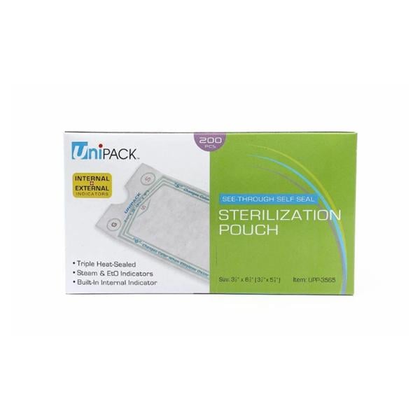 Unipack Pouch Sterilization Heat Seal 3.5 in x 6.5 in 3200/Ca