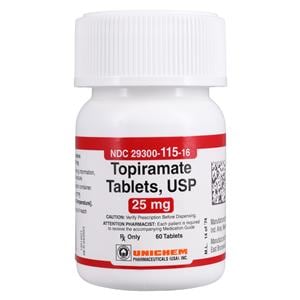 Topiramate Tablets 25mg Bottle Each
