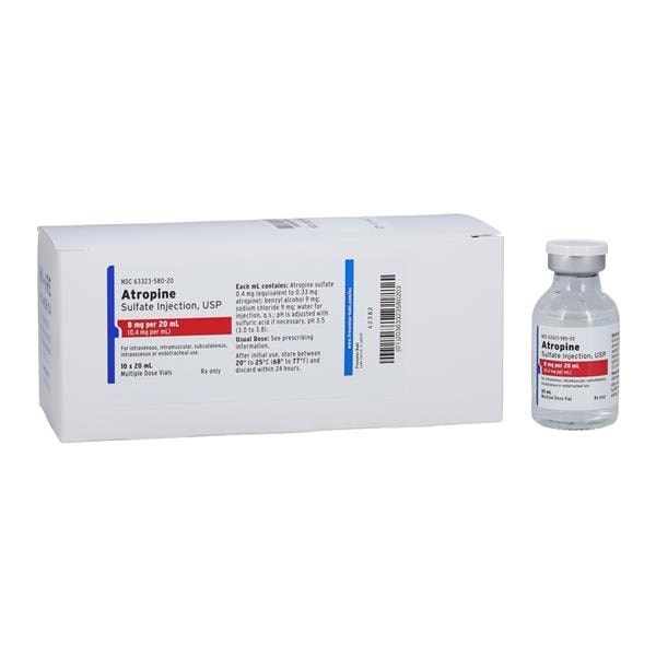 Atropine Sulfate Injection 0.4mg/mL MDV 10/Package