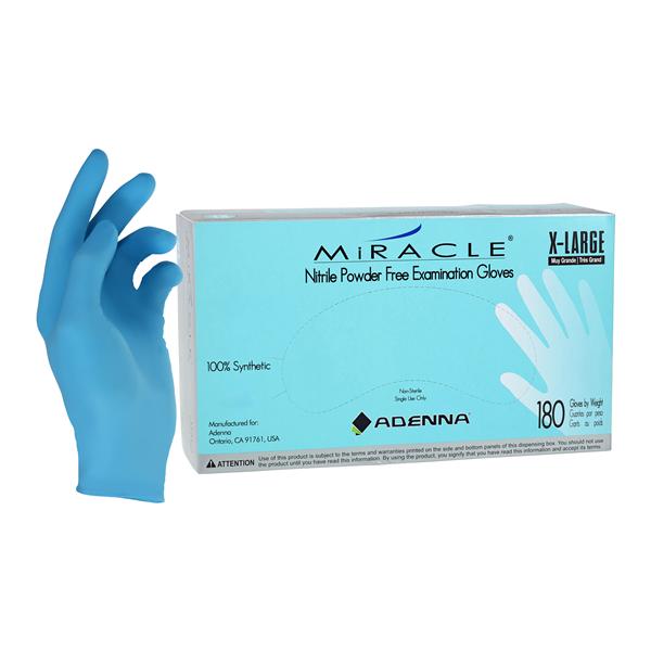 Exam Gloves X-Large Blue Non-Sterile