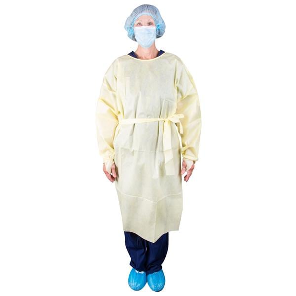 Isolation Gown AAMI Level 2 SMS Universal Yellow 100/Ca